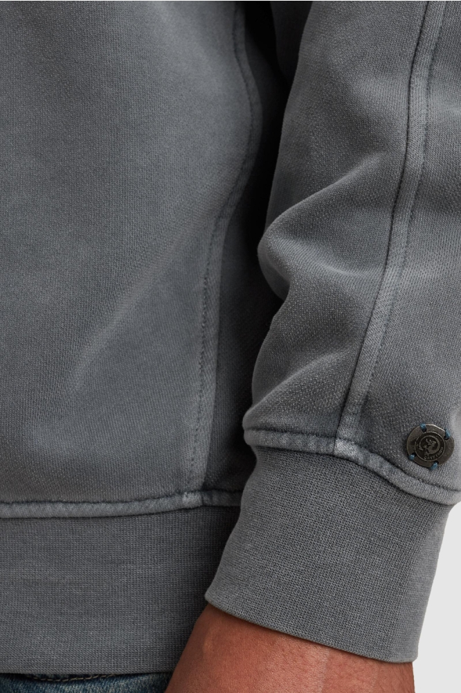 Cast Iron blauwe heren sweater | Close up