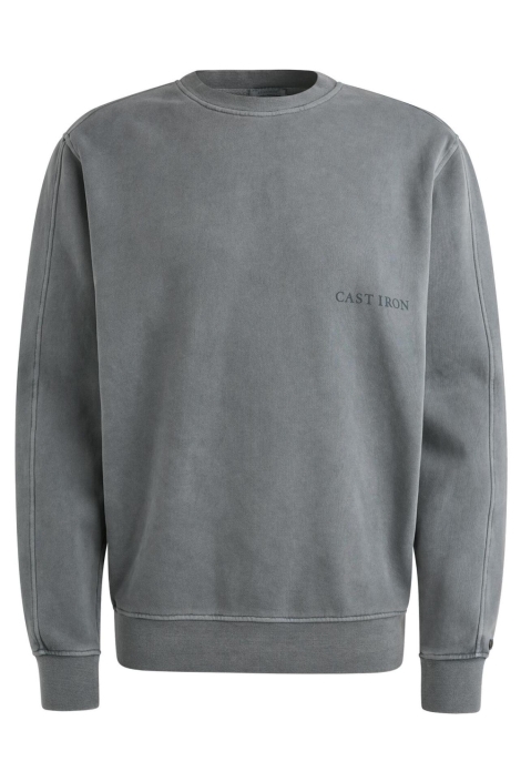 Cast Iron blauwe heren sweater | Vooraanzicht