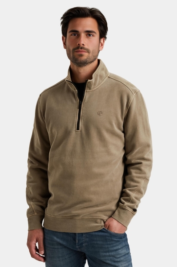 Cast Iron SWEATSHIRT MET HALVE RITS CSW2508443 8025