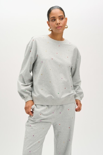 Refined Department Trui JAYNE OVERSIZED SWEATER R2509822778 GREY MELANGE