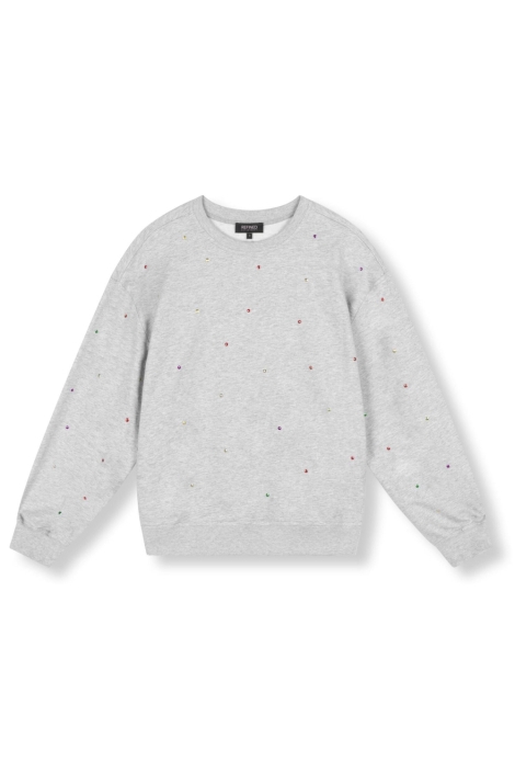 Refined Department grijze dames sweater | Vooraanzicht