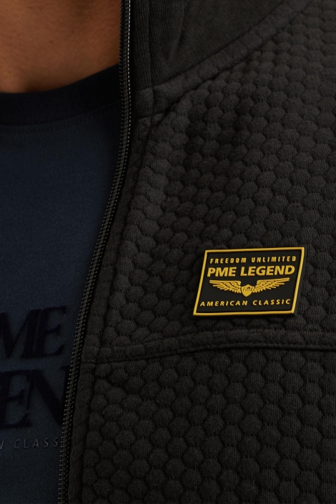 PME legend zwarte heren vest | Close up