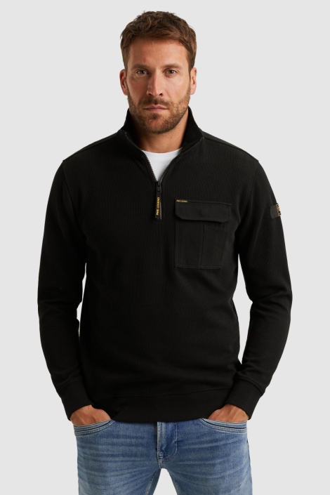 PME legend zwarte heren trui | Model vooraanzicht