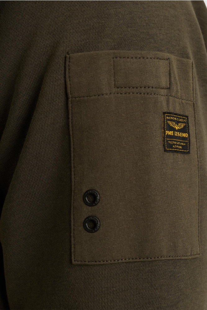 PME legend groene heren sweater | Close up