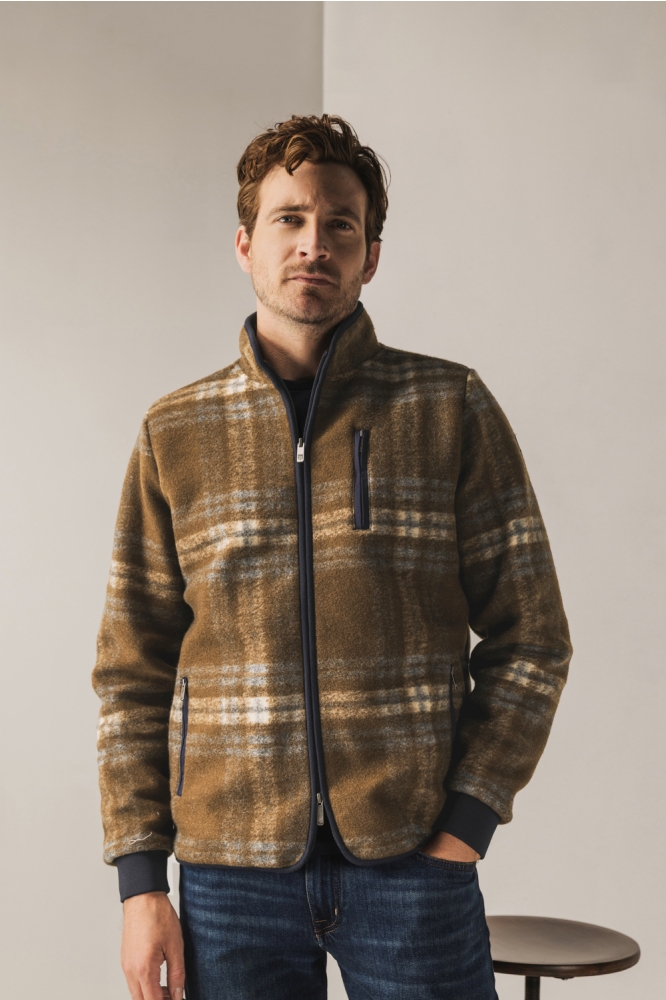 State of Art bruine heren vest | Model vooraanzicht