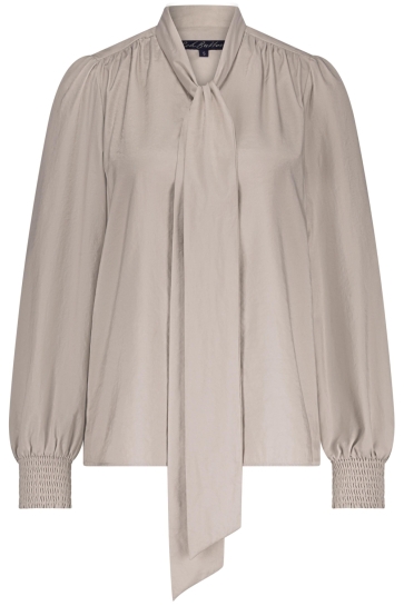 Red Button Blouse ESTELLE BOW SPARKLE SRB4726 416 Latte