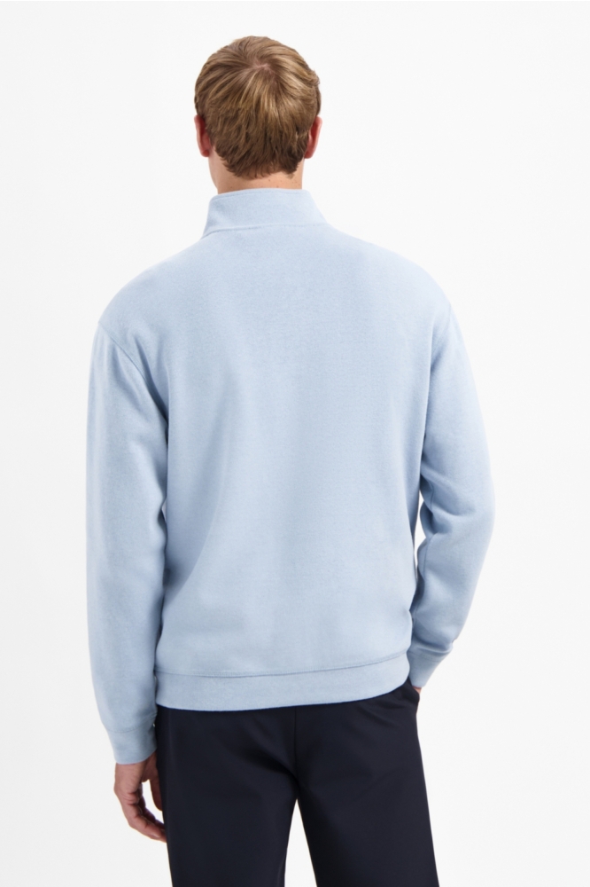 NO-EXCESS blauwe heren trui | Model achteraanzicht