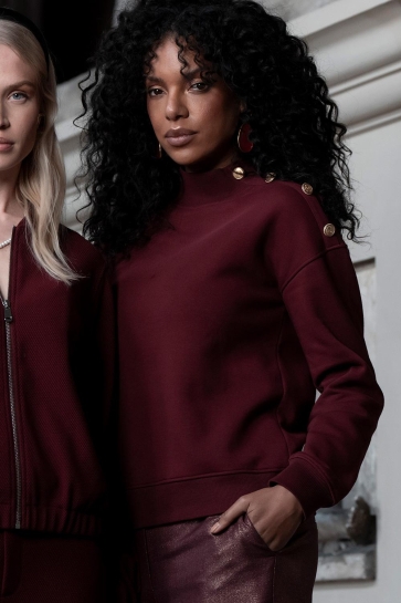 Geisha Trui TRUI MET GOUDEN BUTTONS 52600 41 BURGUNDY