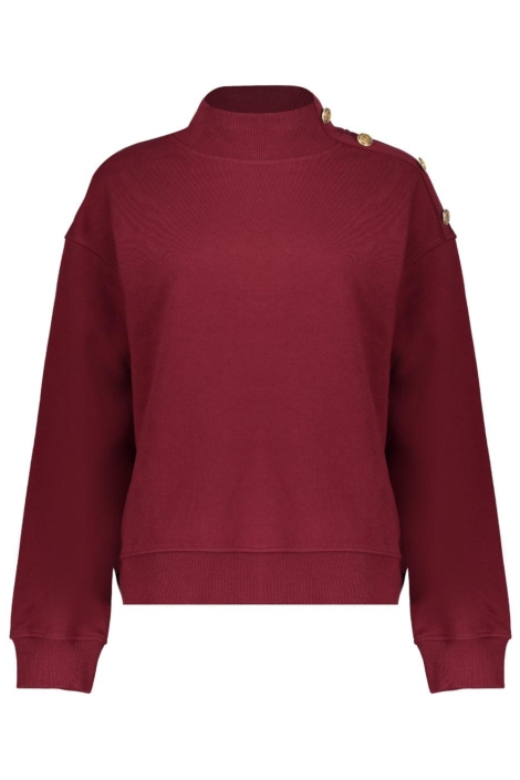Geisha bordeaux dames sweater | Vooraanzicht