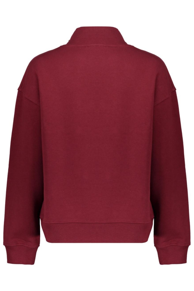 Geisha bordeaux dames sweater | Achteraanzicht