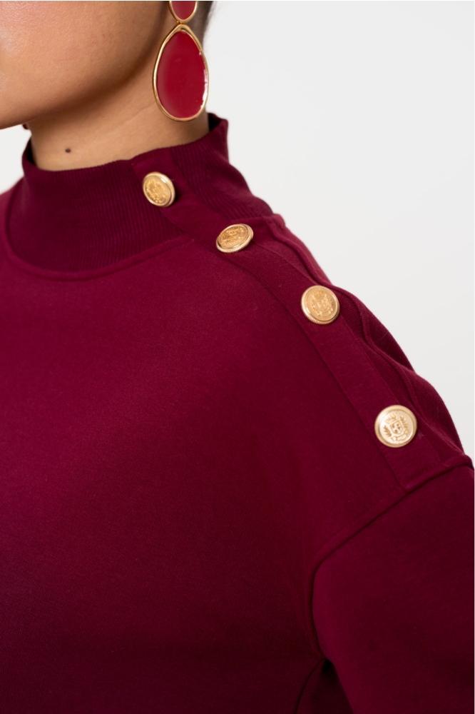 Geisha bordeaux dames sweater | Unique Selling Point