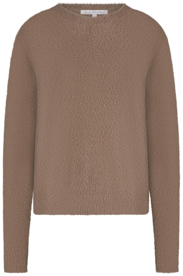 Red Button FLUFFY SWEATER SRB4642 MID BROWN