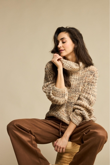 Red Button COCOON MULTI SWEATER SRB4741 BROWN