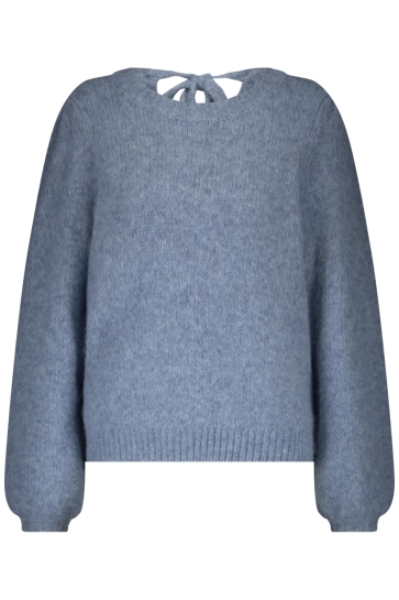 Red Button SWEATER WITH KNOT SRB4740 MID BLUE