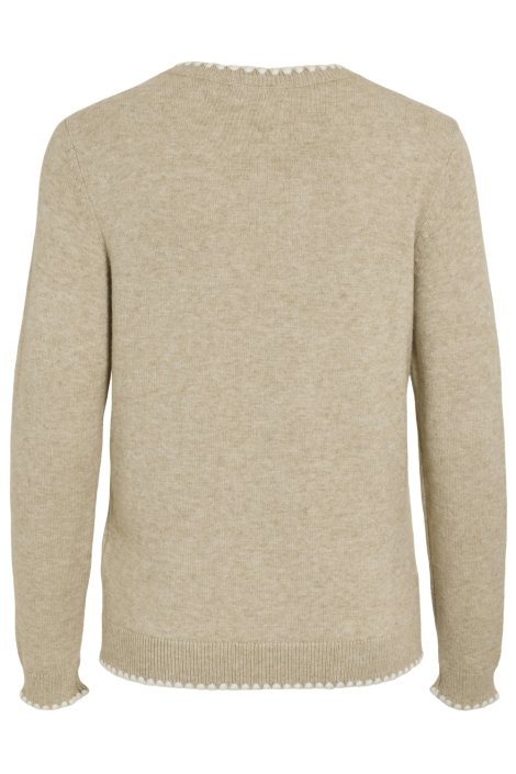 Vila beige dames trui | Achteraanzicht