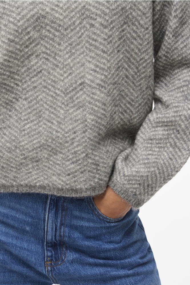 Vila grijze dames trui | Close up