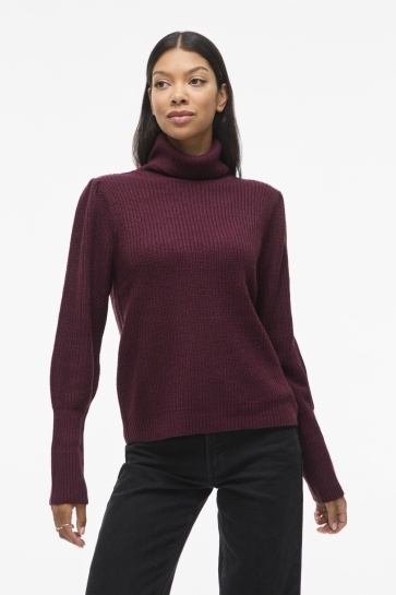 Vila VILOU NEW ROLLNECK L/S KNIT TOP - N 14075811 Fig