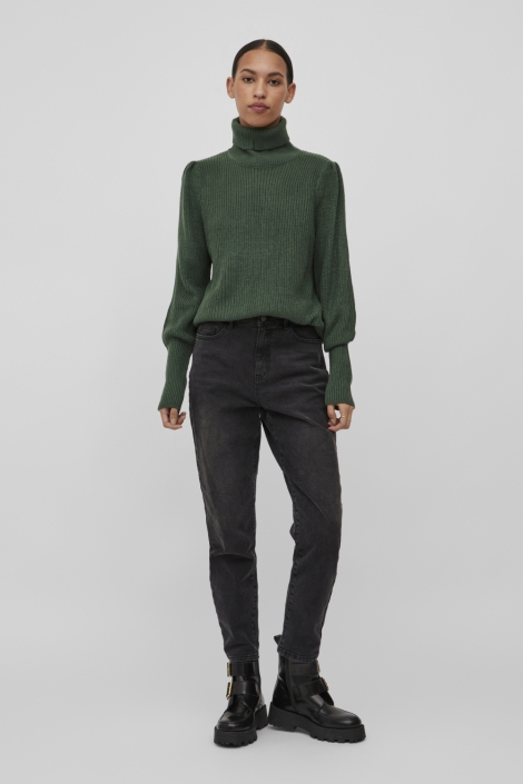 Vila groene dames trui | Model vooraanzicht