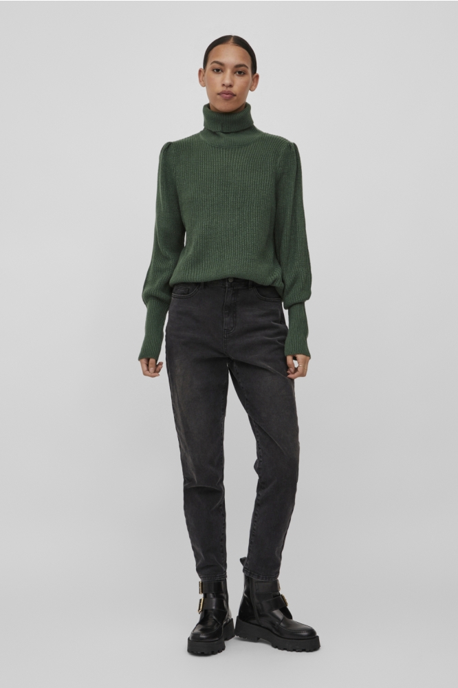 Vila groene dames trui | Model vooraanzicht