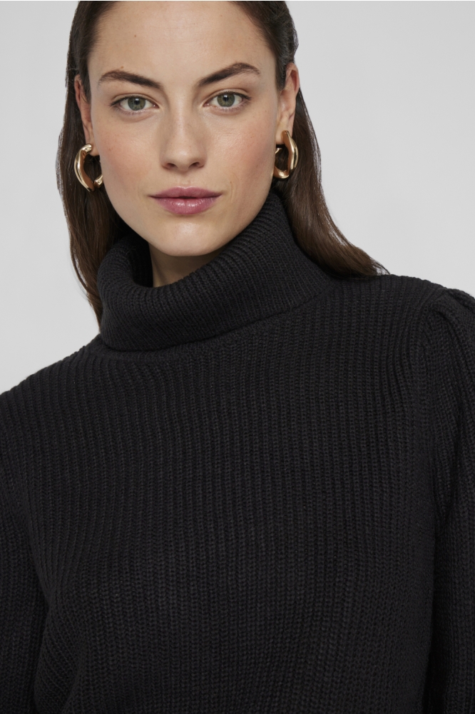 Vila zwarte dames trui | Close up