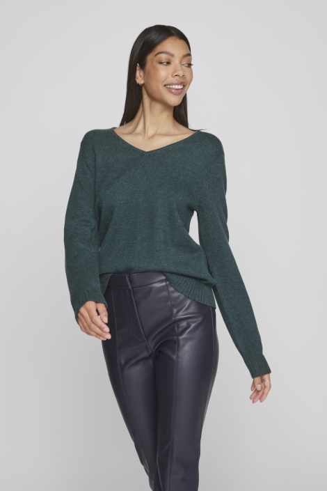Vila groene dames trui | Model