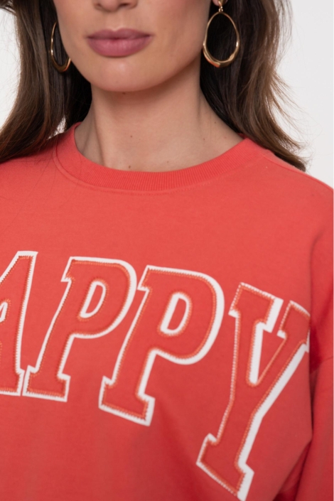 Geisha oranje dames sweater | Kleurstaal