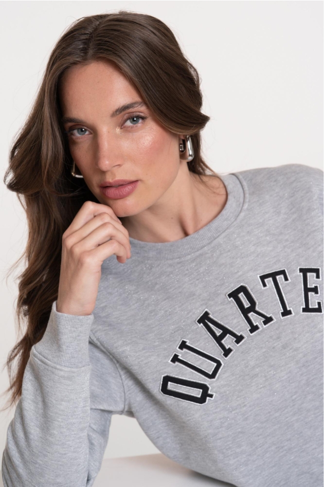 Geisha grijze dames sweater | Kleurstaal