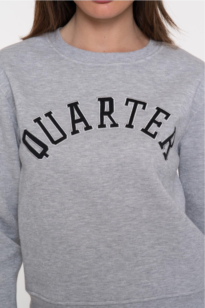Geisha grijze dames sweater | Close up
