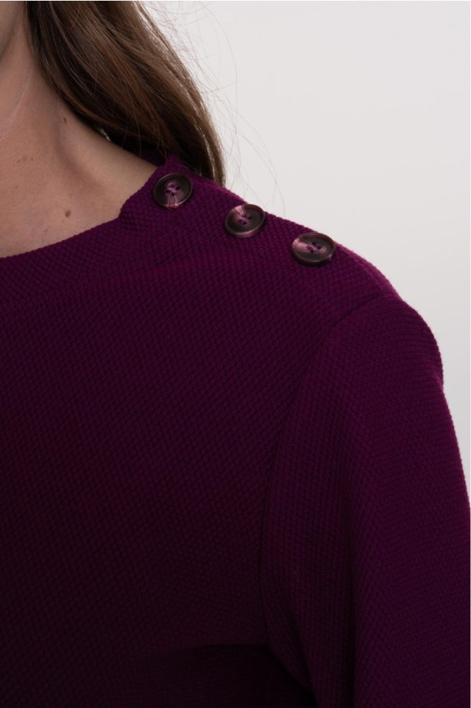 Geisha paarse dames sweater | Close up