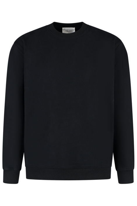 Pure Path zwarte heren sweater | Vooraanzicht