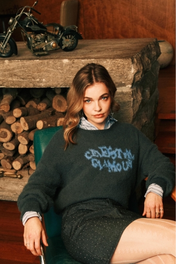 Fluresk CARYS KNIT SWEATER 25WLF04 414 SHADOW GREY