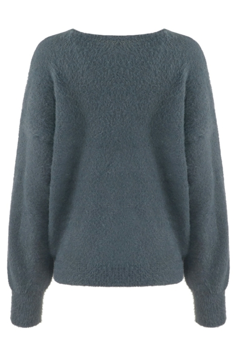 Fluresk grijze dames sweater | Sfeerbeeld, In situatie