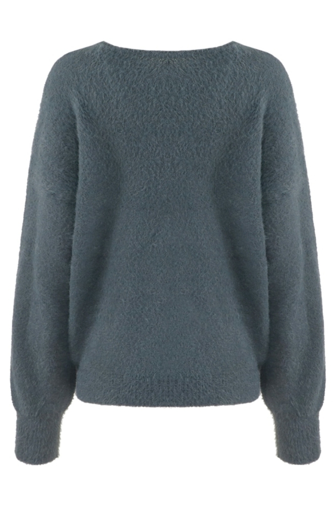 Fluresk grijze dames sweater | Sfeerbeeld, In situatie