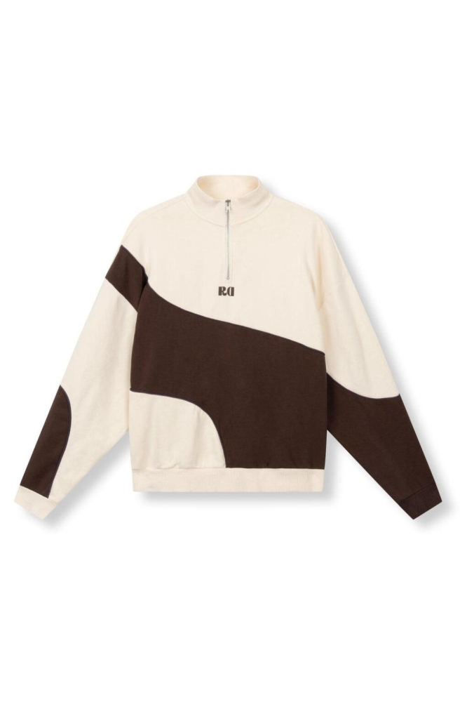 Refined Department beige dames sweater | Vooraanzicht