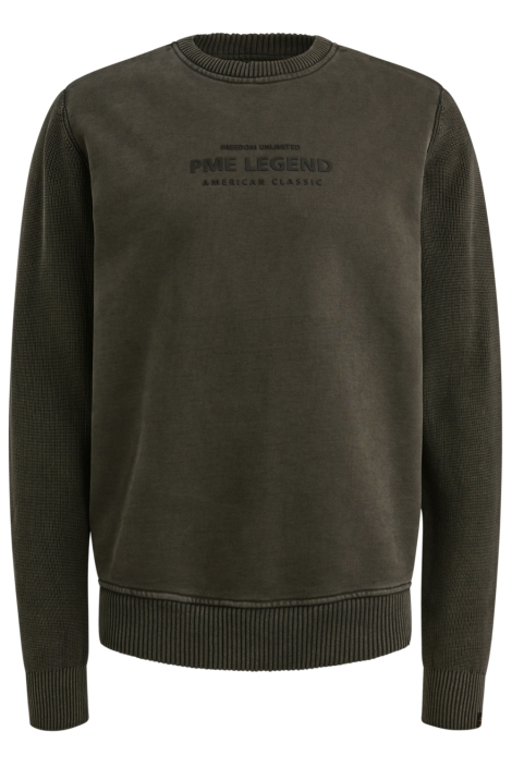 PME legend grijze heren sweater | Vooraanzicht