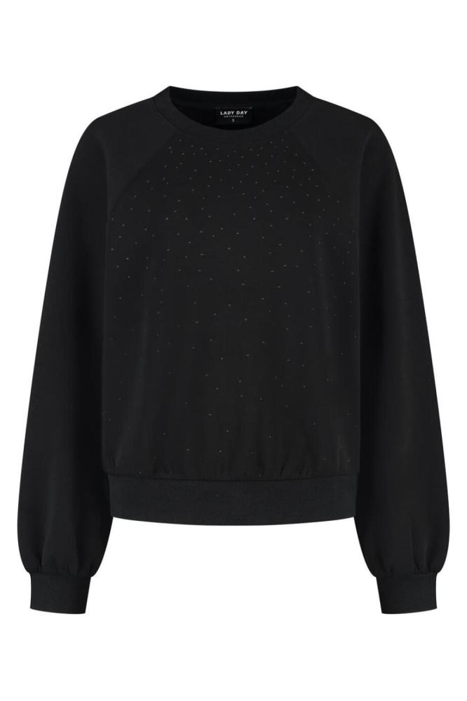 Lady Day zwarte dames sweater | Vooraanzicht