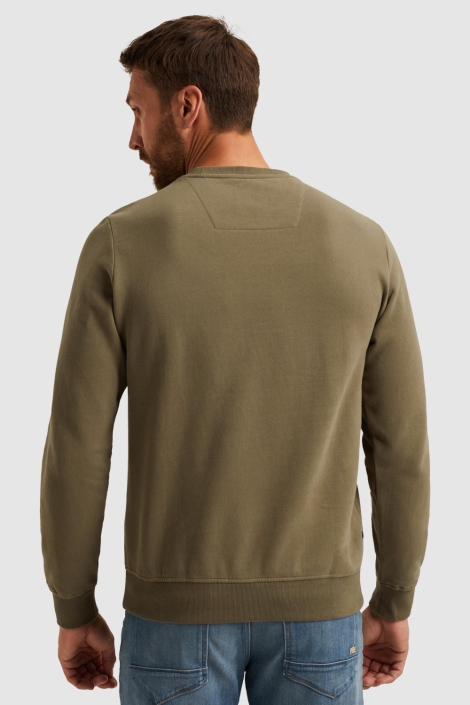 PME legend groene heren trui | Model achteraanzicht