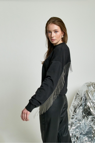 Minus Trui ELYSIA SWEAT MI6857 100 BLACK