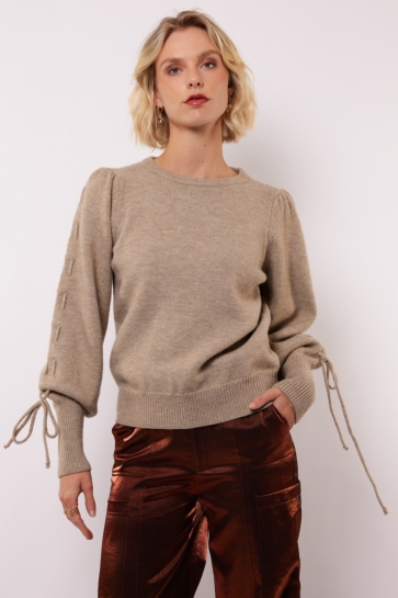 Fluresk Trui SCOTTIE KNIT SWEATER 25WLF06 415 WARM TAUPE