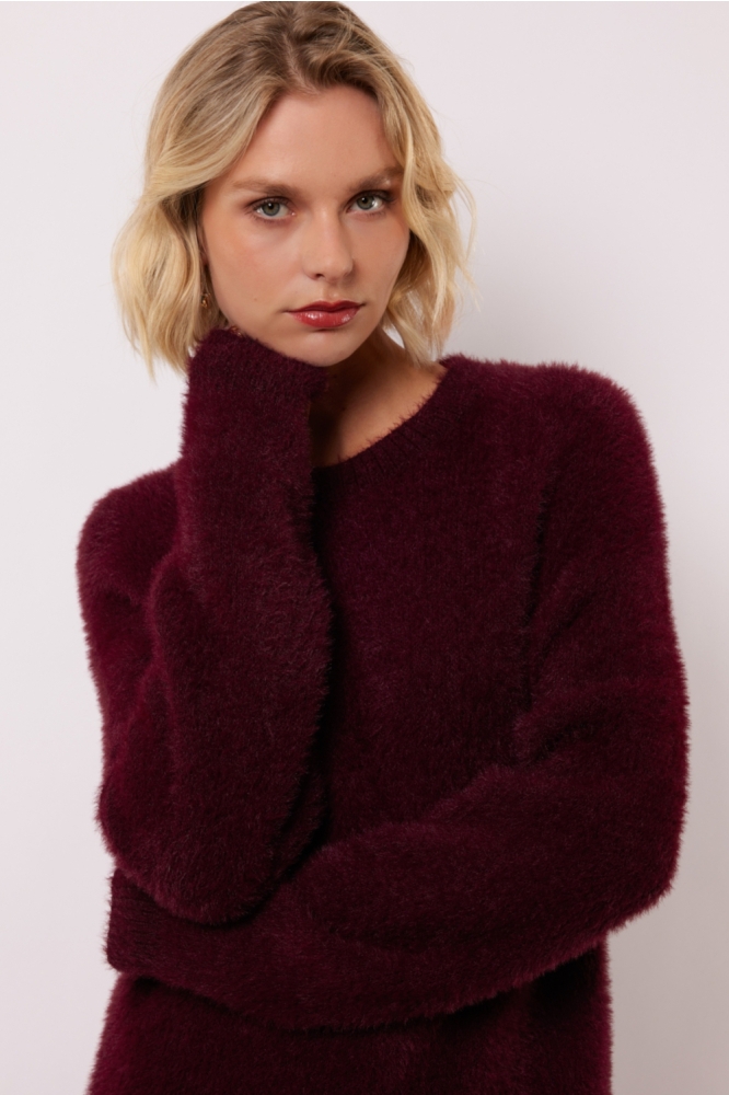 Fluresk bordeaux dames trui | Unique Selling Point