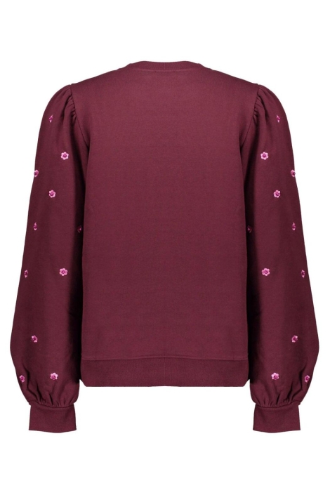 Geisha bordeaux dames sweater | Achteraanzicht