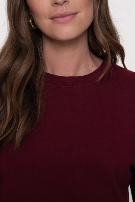 Geisha bordeaux dames sweater | Kleurstaal