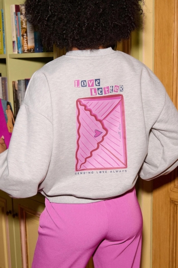 Ydence SWEATER LOVE LETTER WS2530 GREY MELANGE