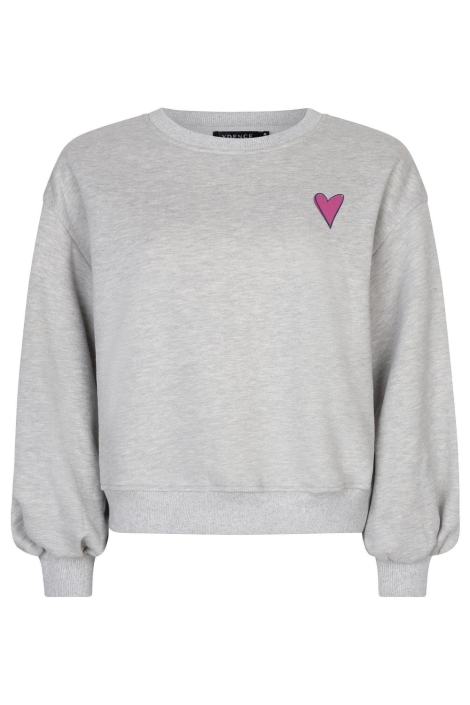 Ydence grijze dames sweater | Achteraanzicht