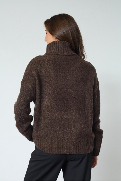 SisterS point bruine dames trui | Model achteraanzicht