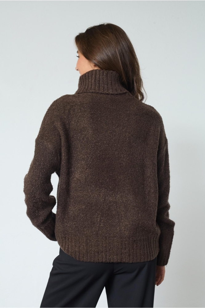 SisterS point bruine dames trui | Model achteraanzicht