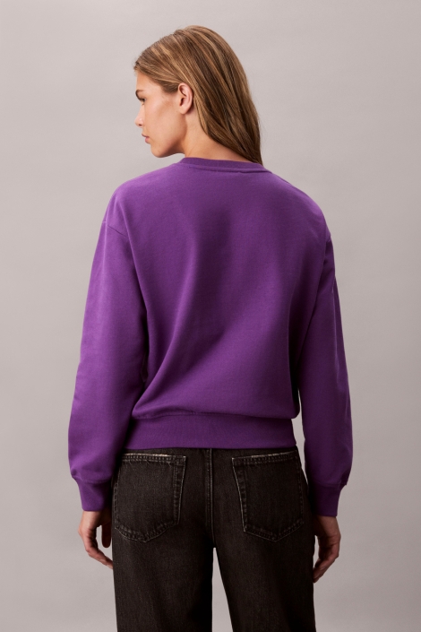 Calvin Klein paarse dames sweater | Model achteraanzicht