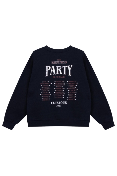 Refined Department blauwe dames sweater | Achteraanzicht