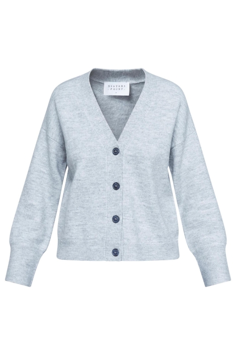 SisterS point grijze dames vest | Vooraanzicht