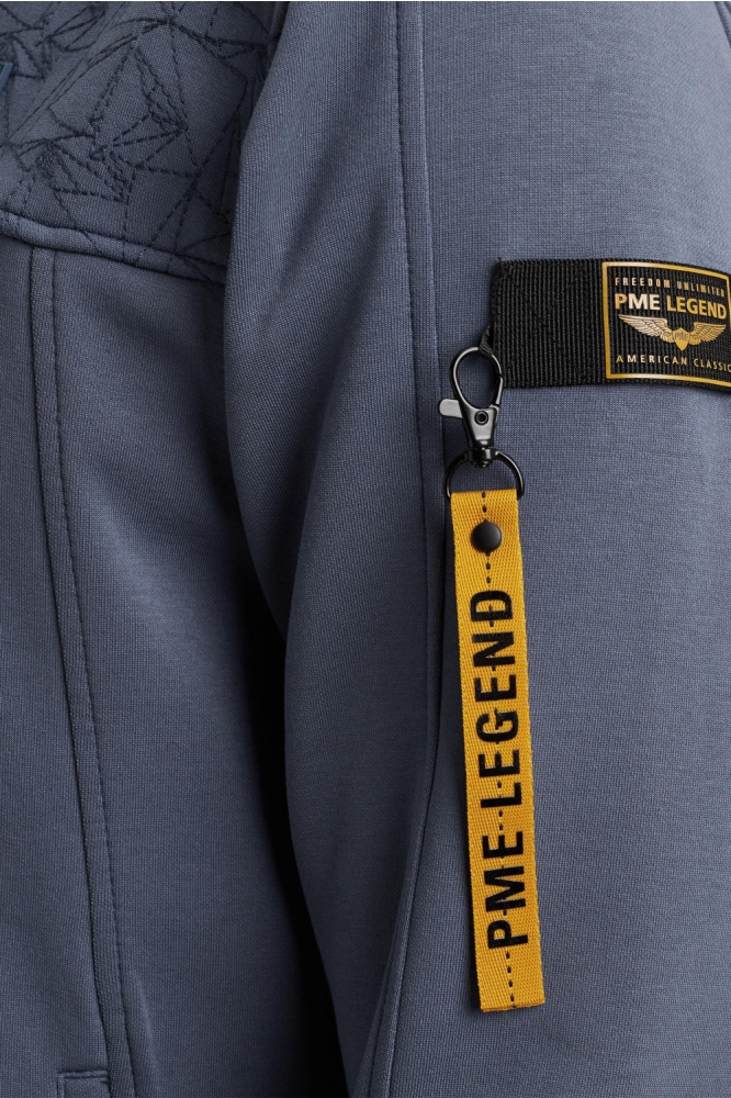 PME legend blauwe heren vest | Close up